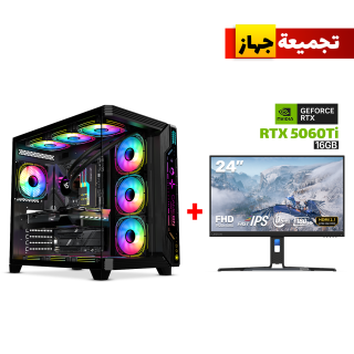 Gaming PC i5-14400F CPU, B760M DDR5 MB, 32GB DDR5 RAM, 1TB NVMe SSD, GeForce RTX 5060 Ti 16GB VGA, 750 WATT PSU, GameOn Pulse Series Mid Tower Case, USB Wi-Fi Adapter, Win 11 Pro (License), Lenovo Legion R24E 23.8&quot; FHD 180Hz Gaming Monitor (67CCGAC4A