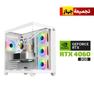 Pre-Built Gaming PC i5-14400F Processor, B760 Motherboard DDR4, 16GB RAM DDR4, 1TB NVME SSD, RTX 4060 8GB VGA, 750 WATT PSU, Sharx Profin GX700 Mid Tower Case White , 7x Pre-Installed ARGB Fans, Windows 11 Pro (License)