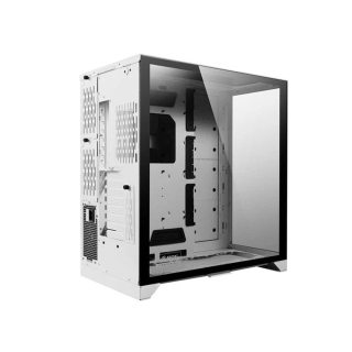 LIAN LI O11 Dynamic XL ROG Certified Tempered Glass Side & Front Panel + RGB Lighting Front Panel Case - White