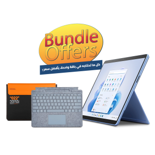 Microsoft Surface Pro 9 Intel Core i5-1235U 12th Gen 8GB RAM 256GB SSD Intel Iris Xe Graphics 13&quot; Windows 11 Home - Sapphire + Surface Pro Signature Keyboard + Skinarma ShinGoki Sleeve