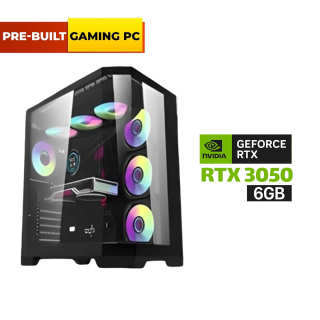 Pre-Built Gaming PC - Intel Core i7-14700F Processor, B760 D4 Motherboard, 16GB DDR4 RAM, 1TB SSD, RTX 3050 6GB VGA, 750 WATT PSU, L240 Liquid Cooler, DarkFlash Aigo FT418 Pro Case with 7 RGB Fans, USB Wi-Fi Adapter, Windows 11 Pro License