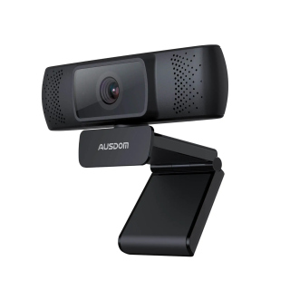 AUSDOM 4K Webcam, UHD 8MP, Autofocus Webcam with Microphone, Privacy Cover, Plug and Play USB Computer, Pro Streaming/Online Teaching/Video Calling/Zoom/Skype