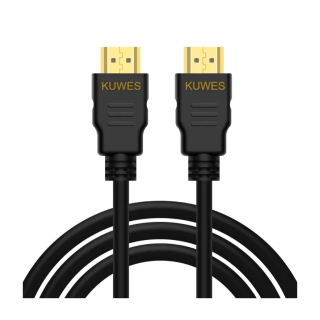 Kuwes Hdmi Cable Gold Male to Male Connector 1.4V Ultra HD/High Speed 0.5M