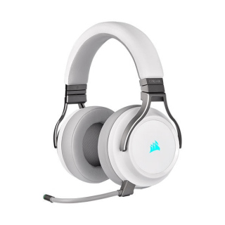 Corsair Virtuoso RGB 7.1 High-Fidelity Wireless/USB/3.5mm Gaming Headset For PC,PS4/PS5 & Smart Devices-White