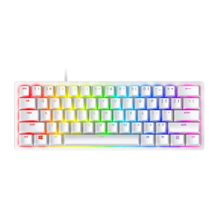 Razer Huntsman Mini Mercury 60% Optical Gaming Keyboard Clicky Optical Purple Switches & PBT Keycaps 